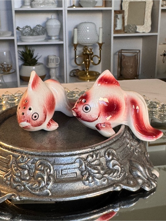 Vintage Other - Vintage MCM Ceramic Koi Fish Salt n Pepper Shakers